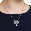 Fan Necklace - Silver